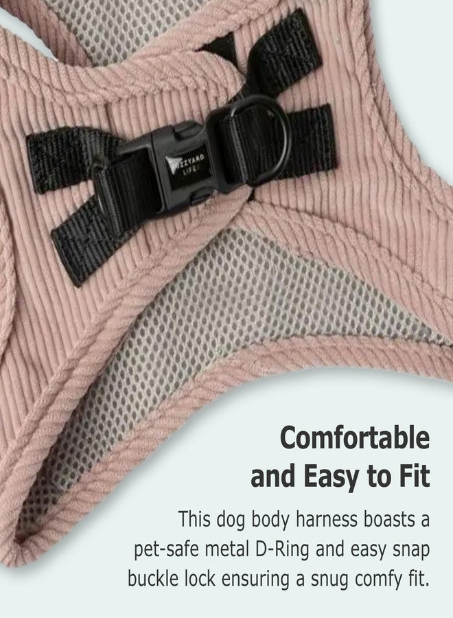 FuzzYard Life Corduroy Step in Dog Harness | Size S | Stylish Premium Corduroy Design in Soft Blush Perfect for Everyday Walks - Image 5